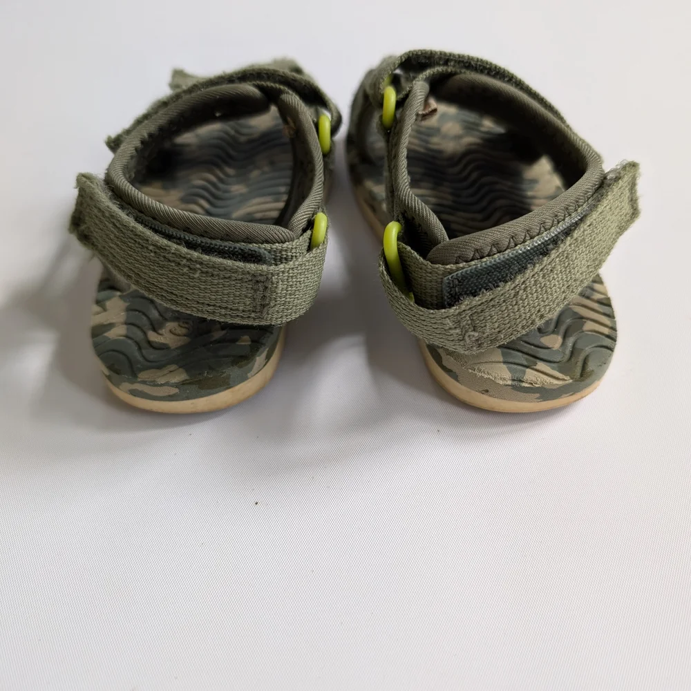 Cat & Jack Green Camouflage Kids Sandals